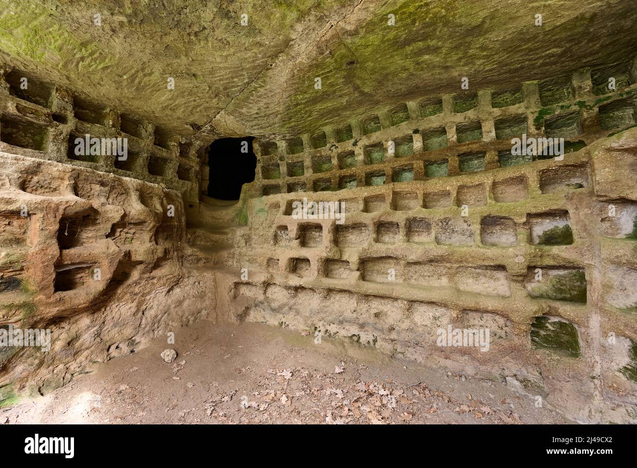 Etruskische Nekropole, Parco Archeologico Città del Tufo, Necropoli di Sovana, Toskana, Italien Stockfoto