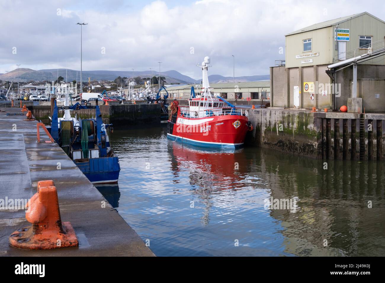 Boote in Kilkeel Harbour, Co. Down Northern Ireland. Stockfoto
