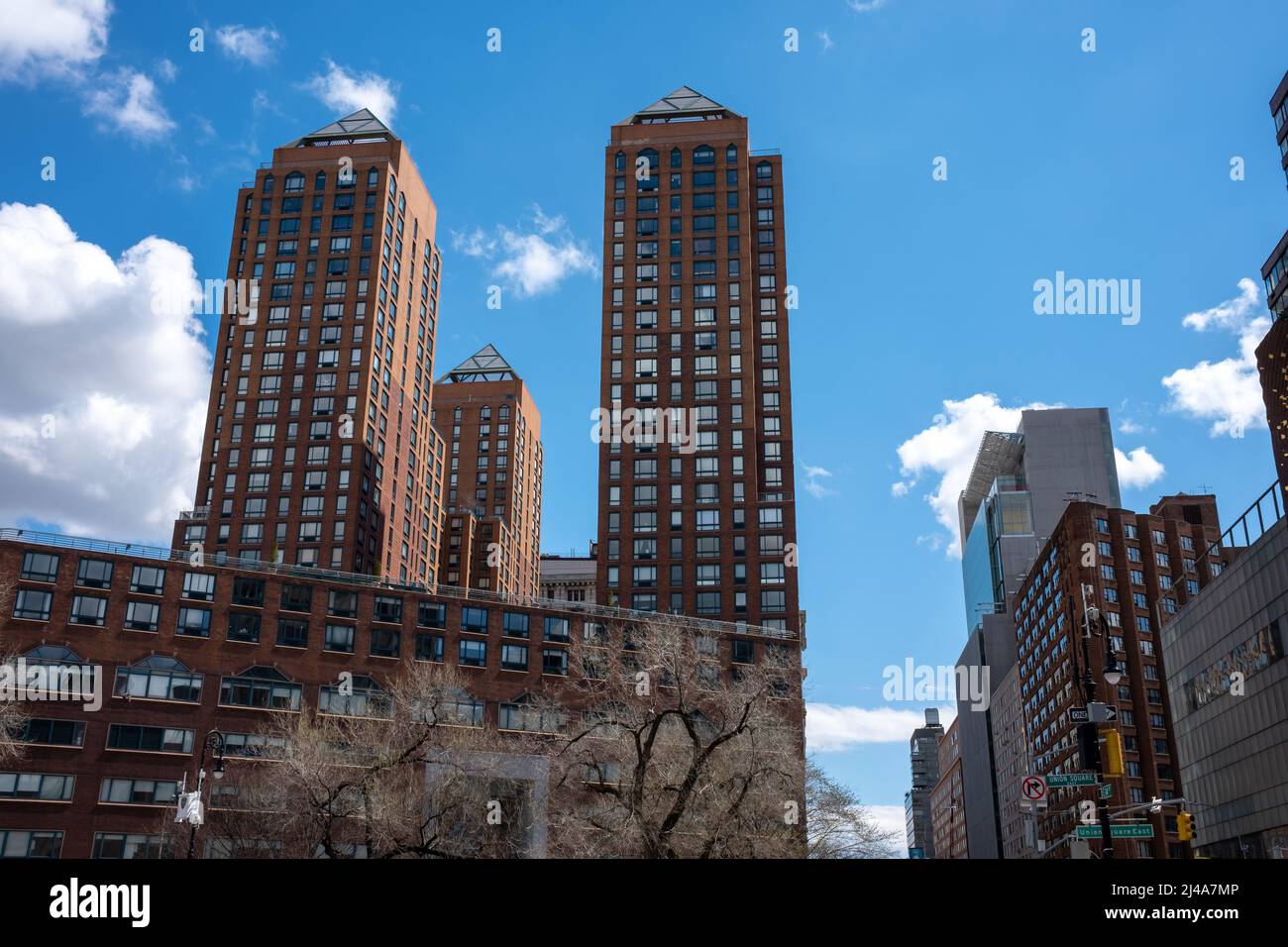 Berühmte Gebäude am Union Square New York City Stockfoto
