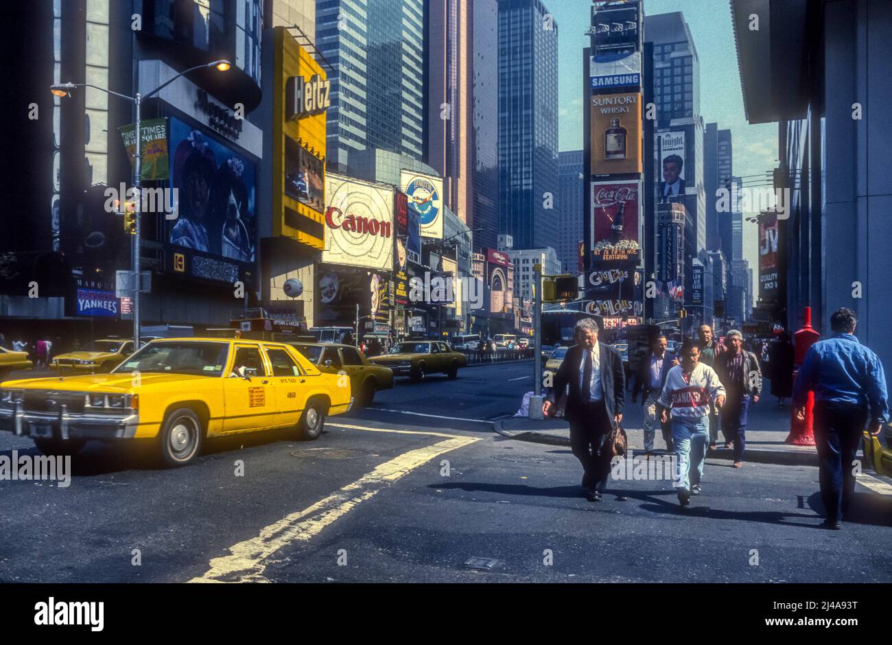 1994 Archivbild des Times Square, New York. Stockfoto