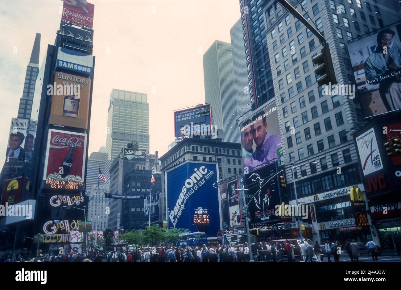 1994 Archivbild des Times Square, New York, USA. Stockfoto