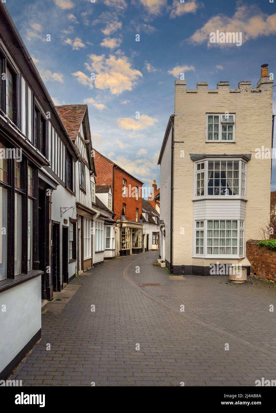 Butter Street in Alcester, Warwickshire, England. Stockfoto