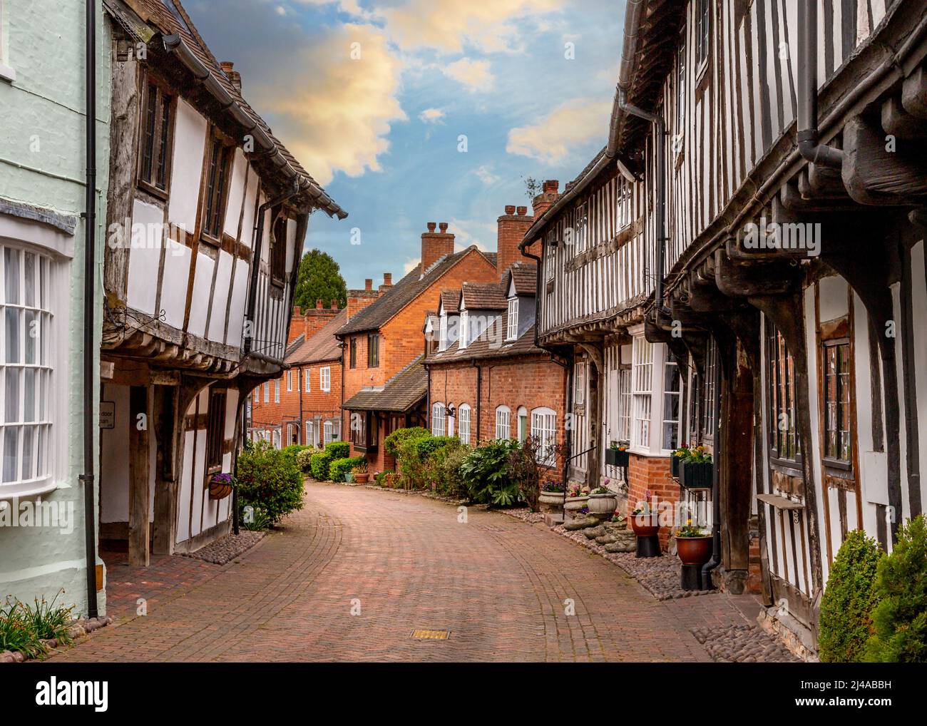 Malz Mill Lane, Alcester, Warwickshire, England. Stockfoto