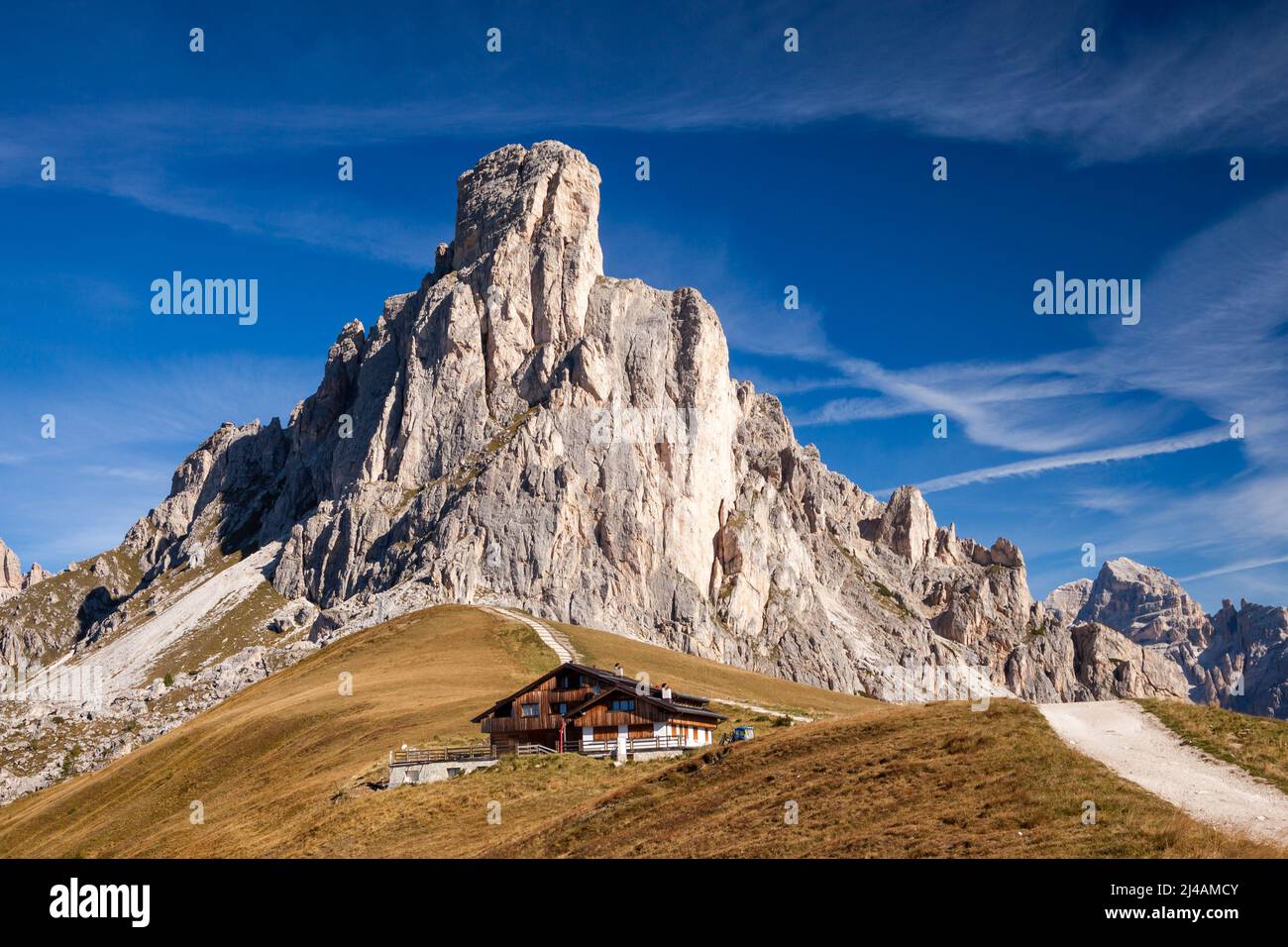 Passo di Giau in the Dolomites of Northern Italy, Europe Stockfoto