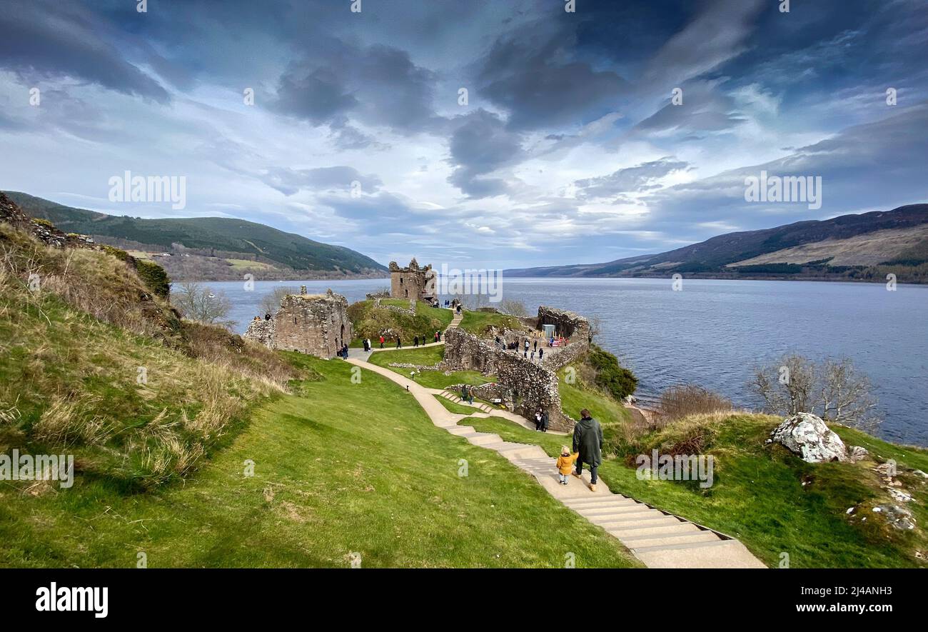 Urquhart Castle, Schottland Stockfoto