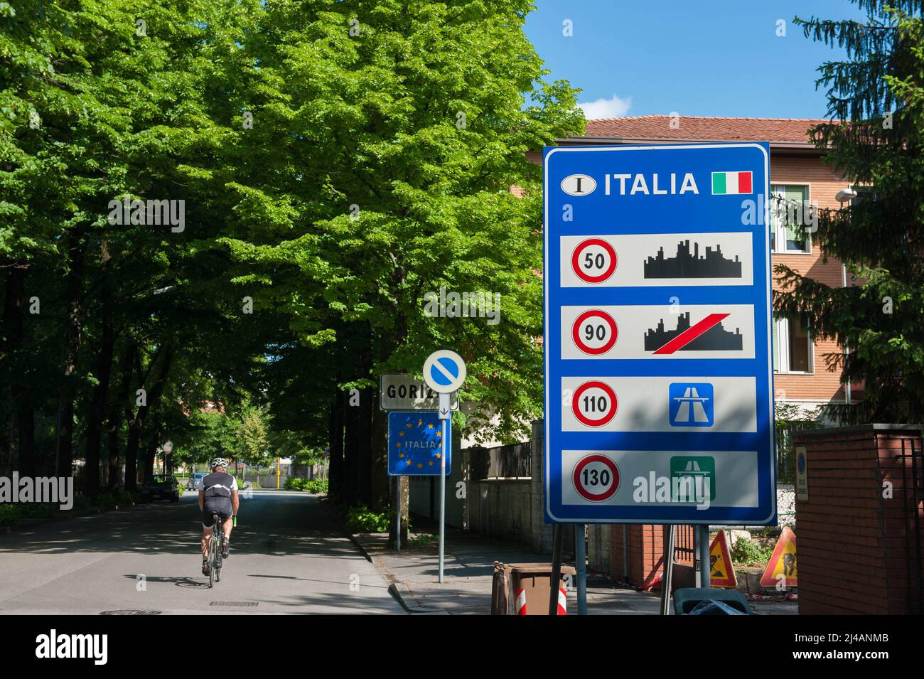 Gorizia, Italien 20/05/2016: Die Grenze zwischen Italien und Slowenien. © Andrea Sabbadini Stockfoto