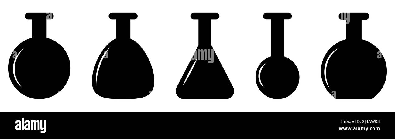 Symbole für chemische Reagenzglas Stock Vektor