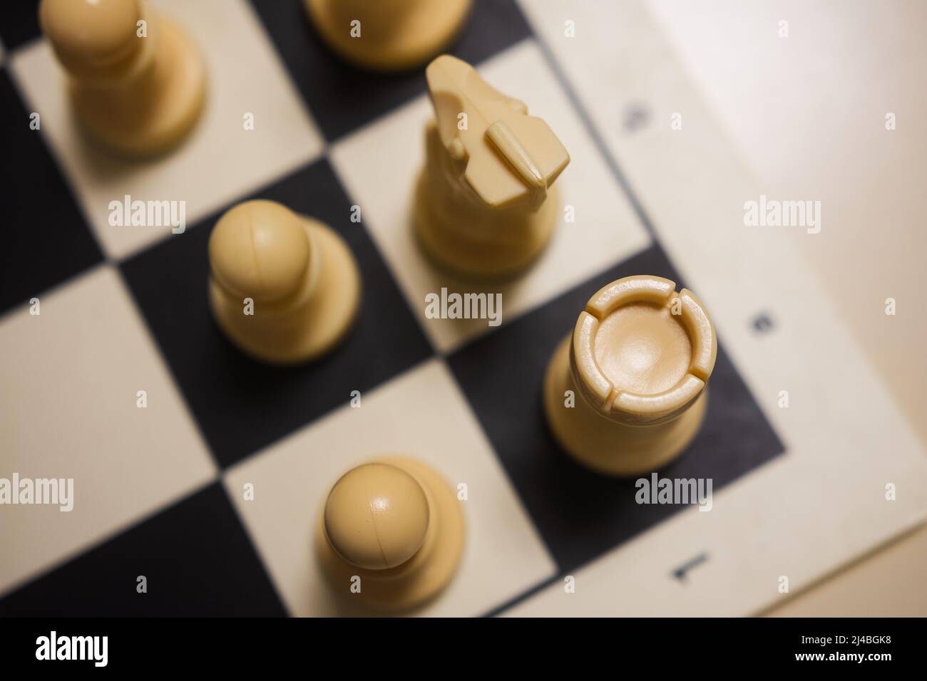 Stücke des Schachspiels Stockfoto