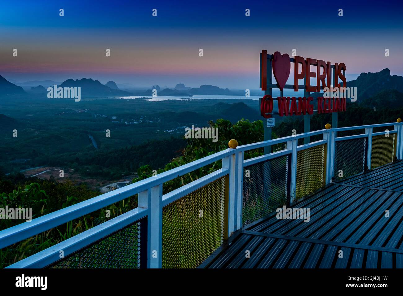 Wang Kerian Aussichtspunkt am Perlis-Staat von Malaysia Stockfoto