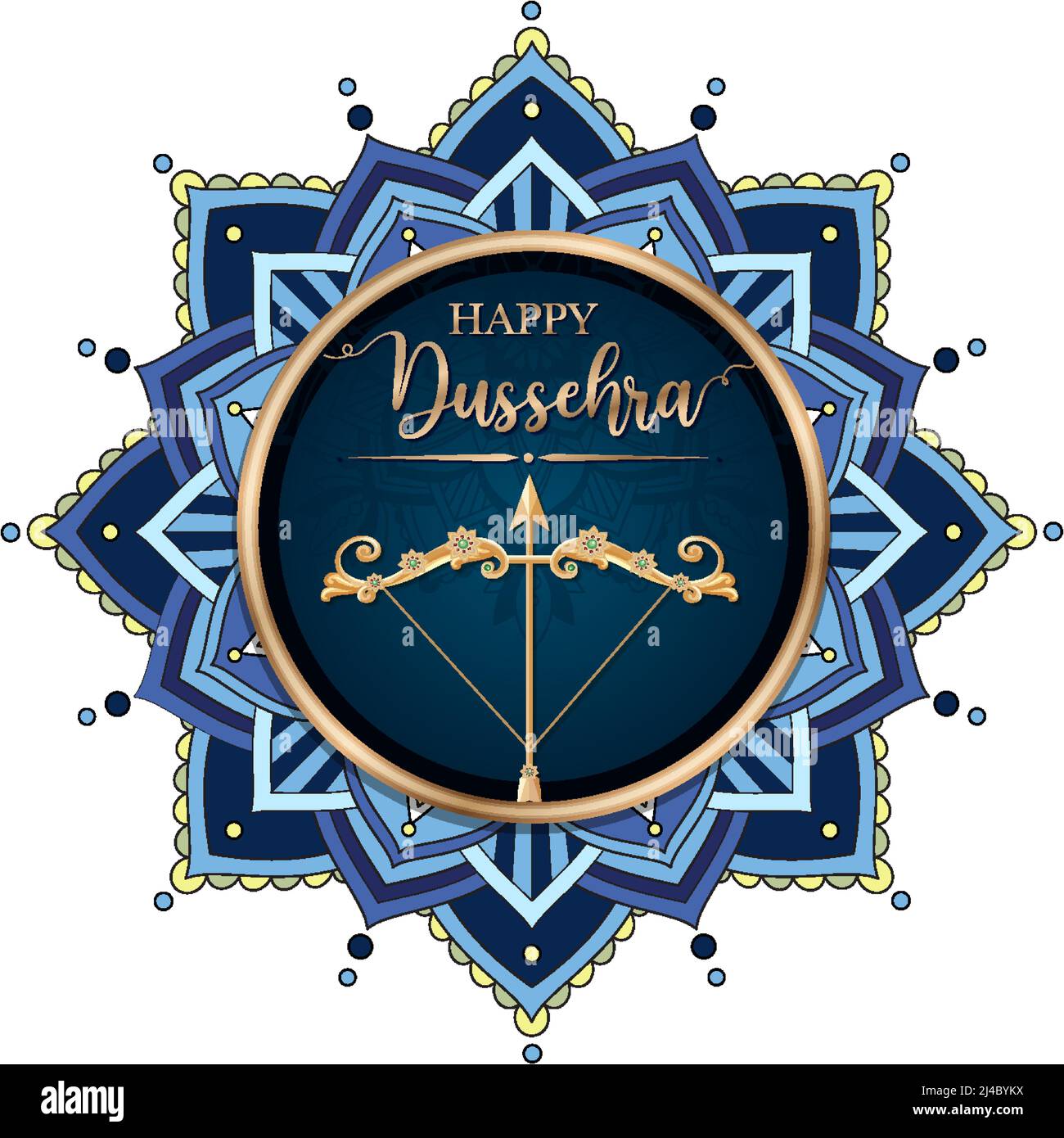 Happy Dussehra Festival Poster Design Illustration Stock Vektor