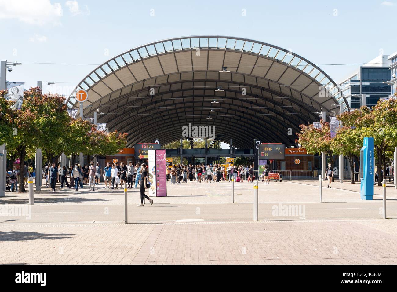 Bilder Bilder Fotos Abbildungen Vektoren Video Olympic Park Train Station, Sydney, Australien Stockfoto