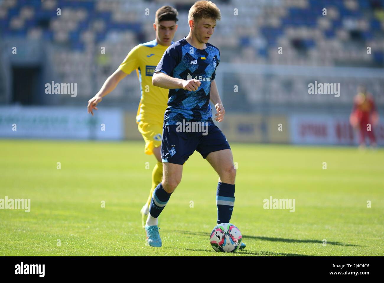 FC Petrolul Ploiesti (Rumänien) und Dynamo Kiew U19 während des Freundschaftsspiels am 13.04.2022, Ilie Oana Stadium , Ploiesti , Cristi Stavri gespielt Stockfoto