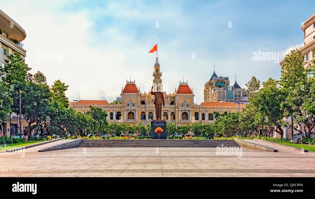 Rathaus in Ho-Chi-Minh-Stadt Stockfoto