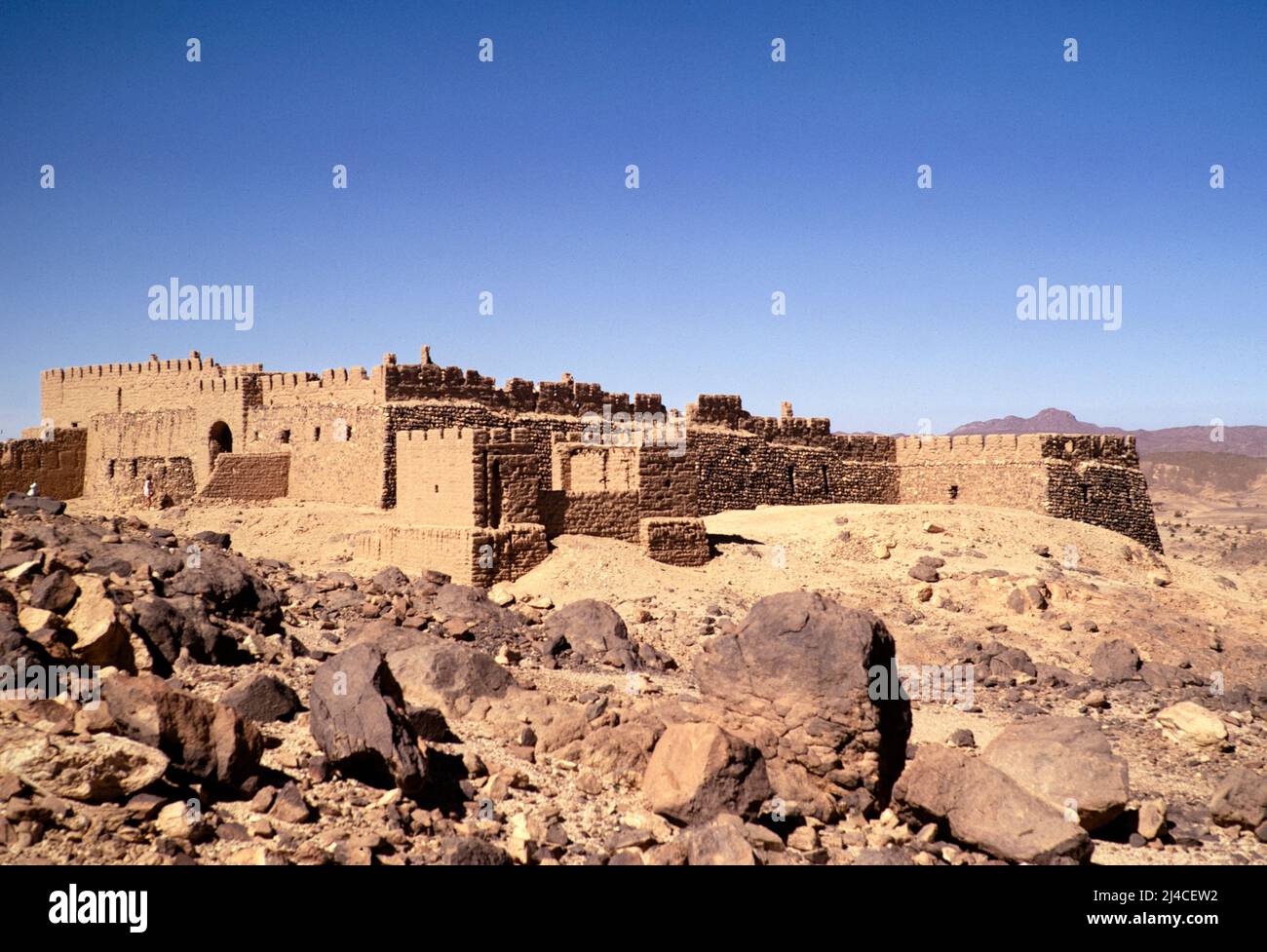 Fort Motylinski 1908-09, Tarhaouhaout, Ahaggar-Gebirge, Sahara-Wüste, Algerien, nordafrika, 1973 Stockfoto