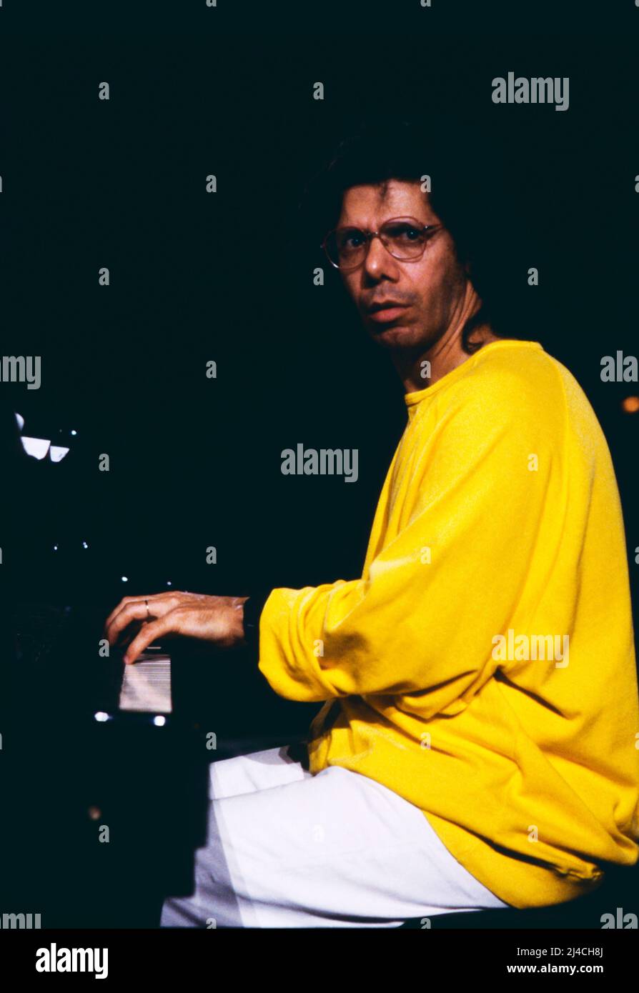 Jazz Fest Berlin, Philharmonie, Deutschland, 1987, Chick Corea, Amerikanischer Jazzpianist, Auftritt mit der Chick Corea Akoustic Band. Jazz Fest Berlin, Philharmonie, Deutschland, 1987, Chick Corea, Amerikanischer Jazzpianist, Auftritt mit der Chick Corea Akoustic Band. Stockfoto