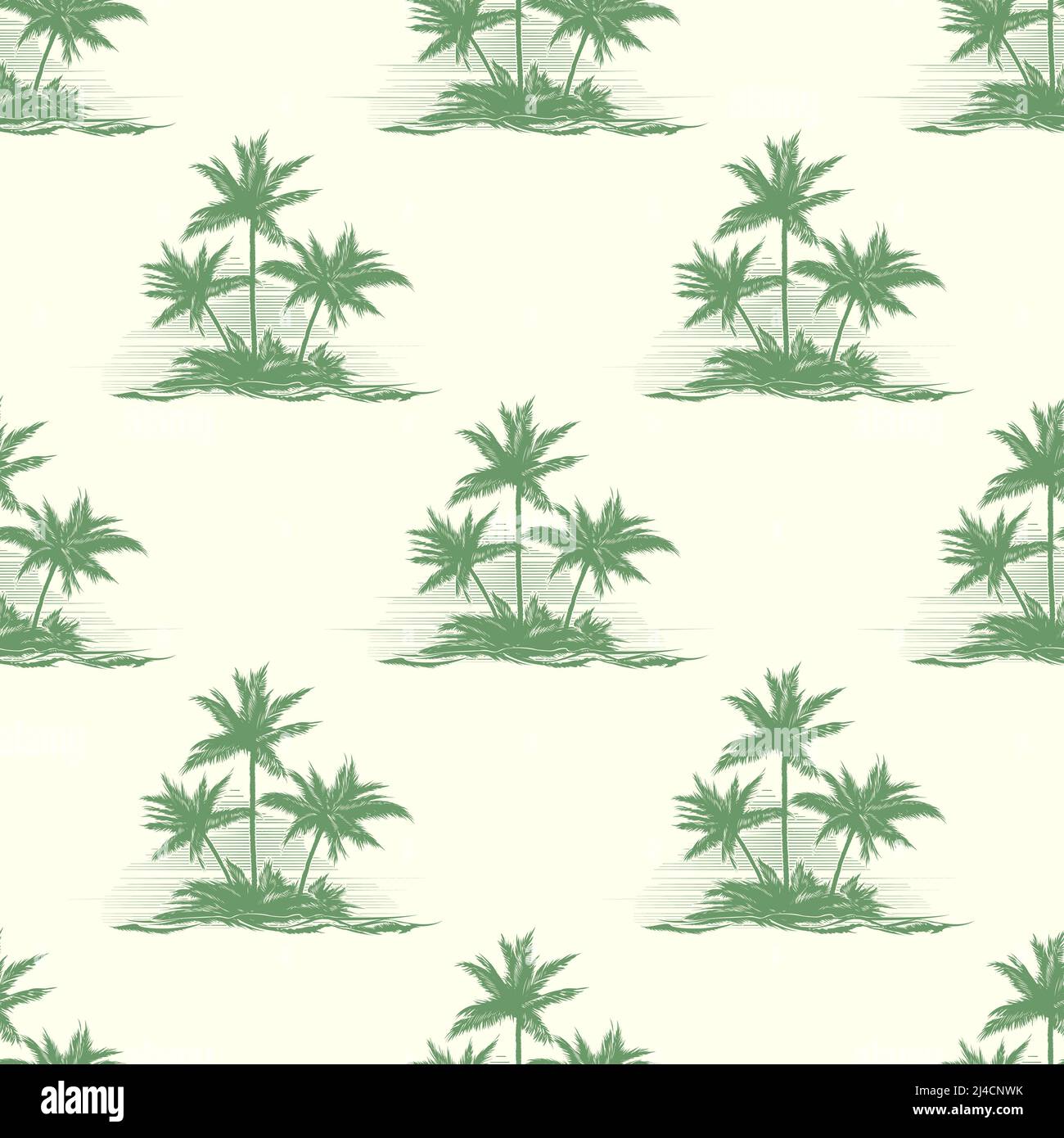 Vintage Blumen oder Sommer nahtlose Muster mit Palmen. Exotische tropische, Landschaft Ruhe, Silhouette Insel, Vektor-Illustration Stock Vektor Vintage Blumen oder Sommer nahtlose Muster mit Palmen. Exotische tropische, Landschaft Ruhe, Silhouette Insel, Vektor-Illustration Stock Vektor