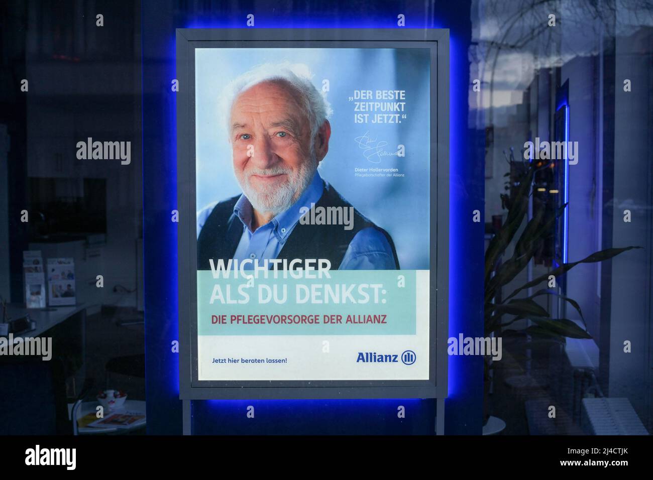 Didi Hallervorden, Werbung Allianz Pflegevorsorge, Berlin, Deutschland Stockfoto