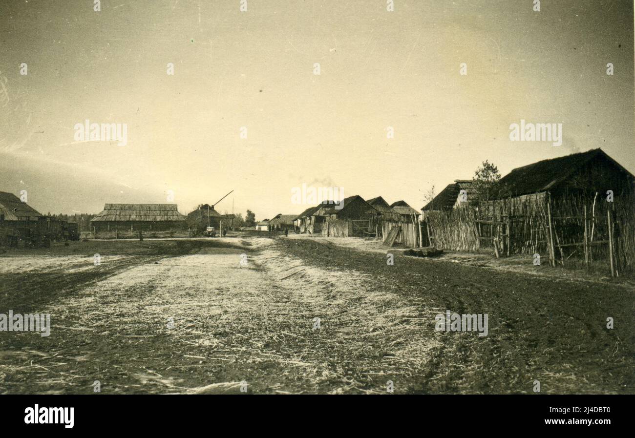 2. Weltkrieg WW2 deutsche Soldaten erobern URSS - 26. oktober 1941, wehrmacht - Operation Barbarossa - Konpagina Russland Stockfoto