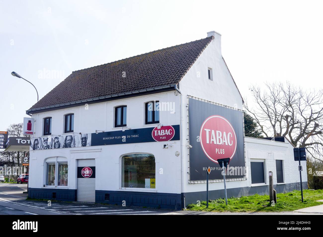 Duty-Free-Tabakladen, Adinkerke, Belgien Stockfoto