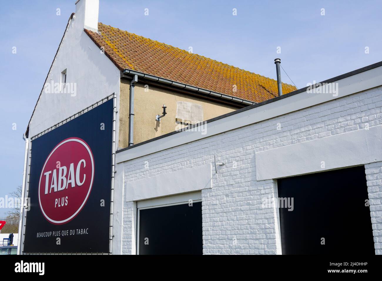 Duty-Free-Tabakladen, Adinkerke, Belgien Stockfoto