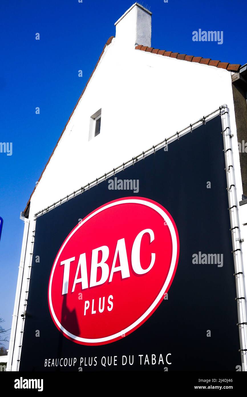 Duty-Free-Tabakladen, Adinkerke, Belgien Stockfoto
