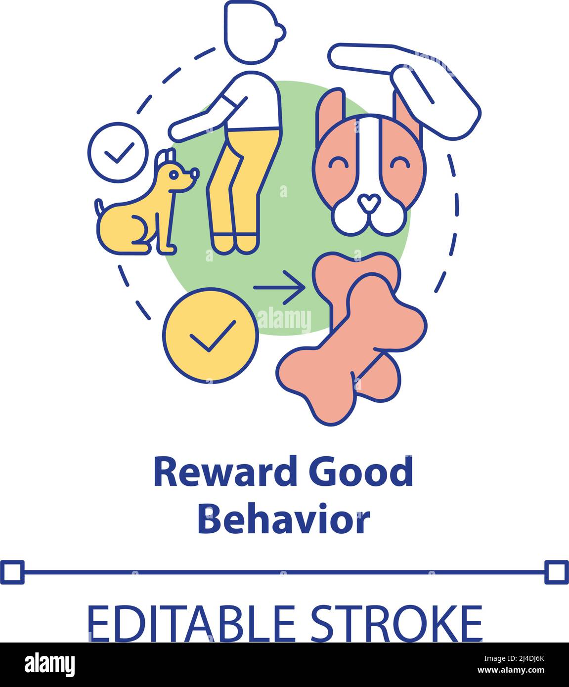 Symbol für das Konzept „Gutes Verhalten belohnen“ Stock Vektor