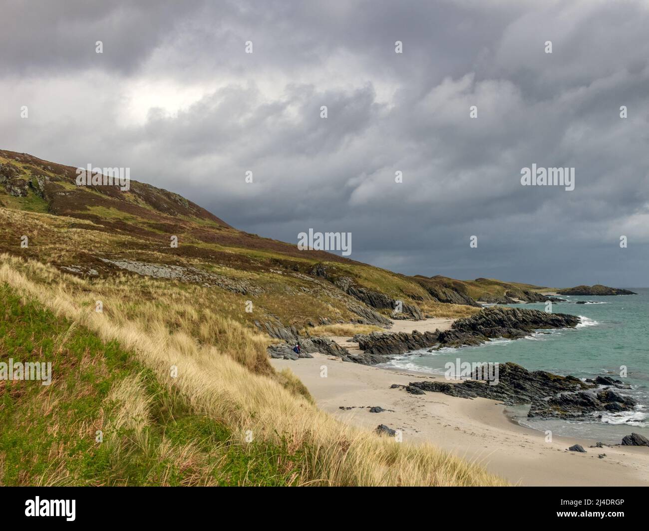 Port A' Chapuil an der Ostküste von Colonsay in den Inneren Hebriden von Schottland Stockfoto