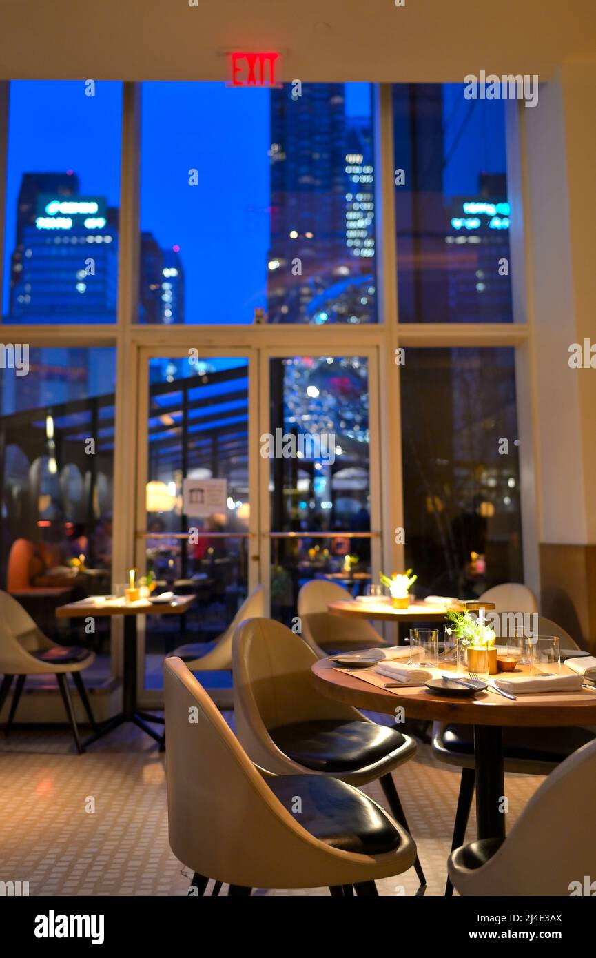 Das schicke Nougatine by Jean-Georges Restaurant, Manhattan NYC Stockfoto