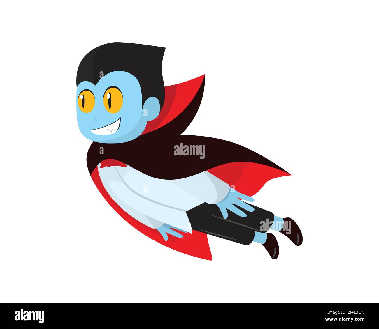 Niedliche Dracula mit Flying Gesture Vector Stock Vektor