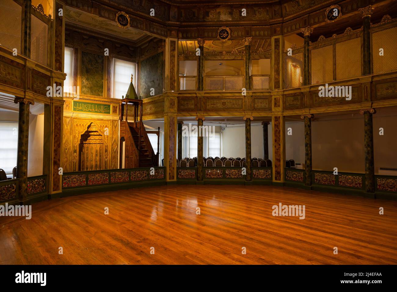 Galata Mevlevihanesi oder Galata Mawlawi House in Istanbul. Istanbul Türkei - 12.28.2021 Stockfoto