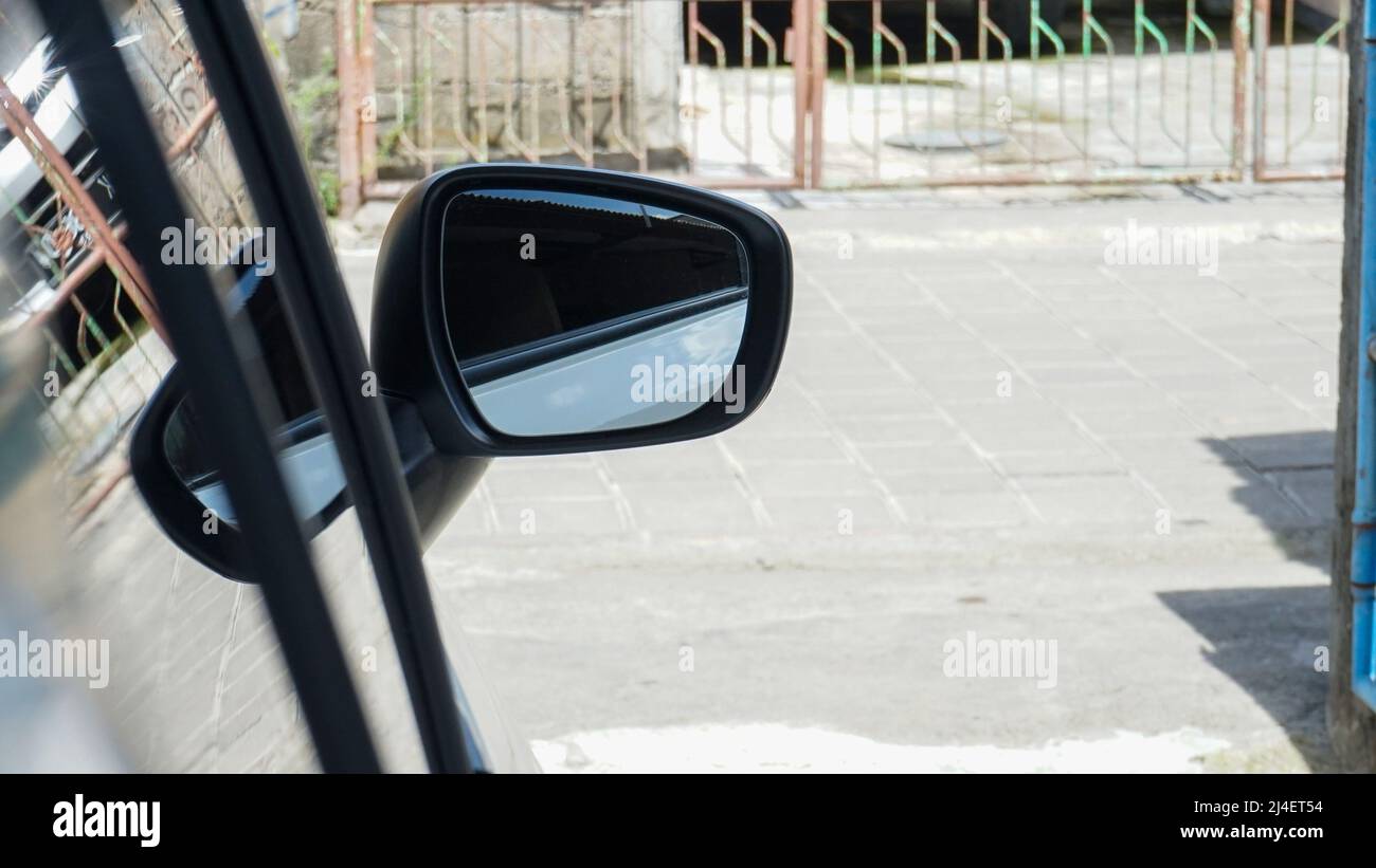 Nahaufnahme eines Teils eines modernen Autos Stockfoto