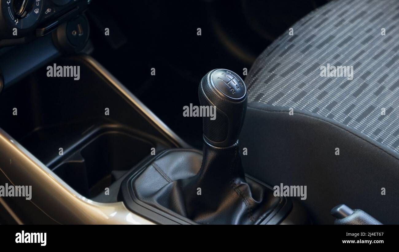 Nahaufnahme eines Teils eines modernen Autos Stockfoto