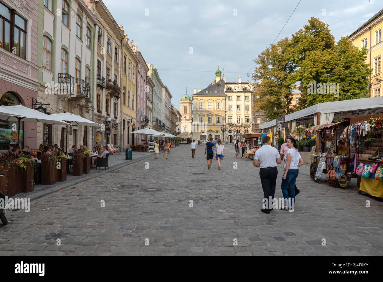 Innenstadt, Zentrum Altstadt von Lviv in der Ukraine Stockfoto