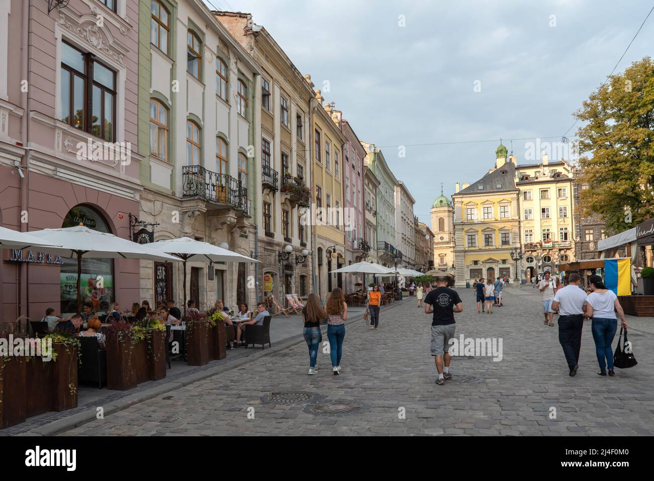 Innenstadt, Zentrum Altstadt von Lviv in der Ukraine Stockfoto