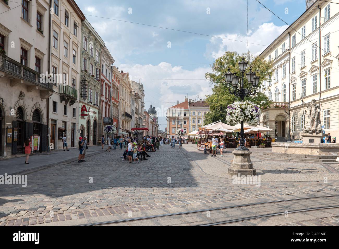Innenstadt, Zentrum Altstadt von Lviv in der Ukraine Stockfoto