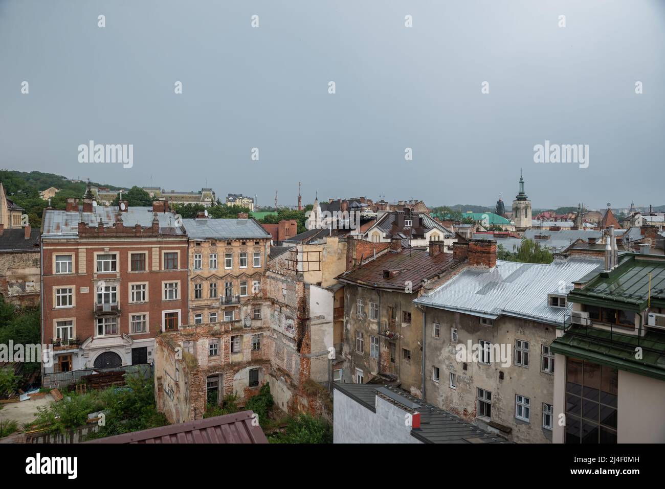 Innenstadt, Zentrum Altstadt von Lviv in der Ukraine Stockfoto