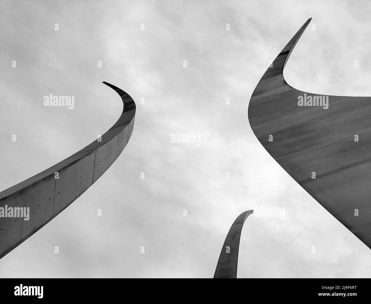 Zusammenfassung des Air Force Memorial, Arlington VA Stockfoto