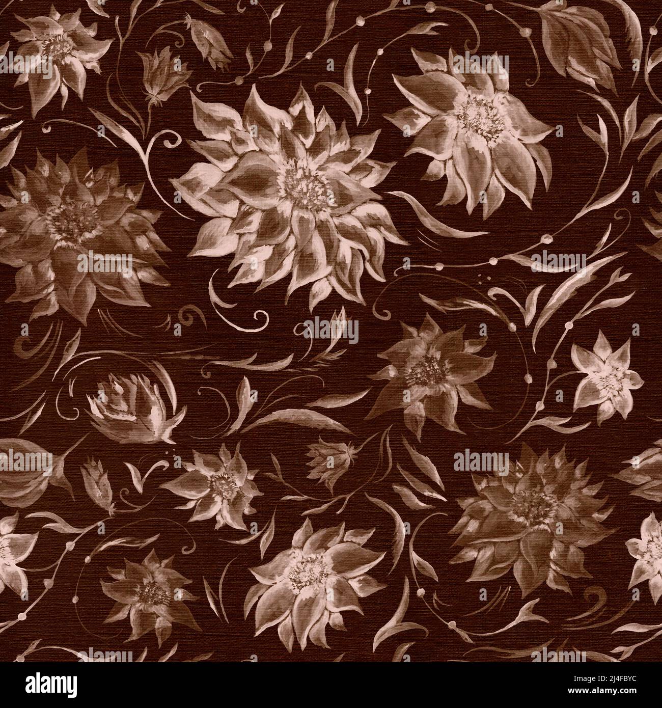 Dunkelfarbiger, nahtloser Gesichtsschliffboden für textiles Design Stockfoto