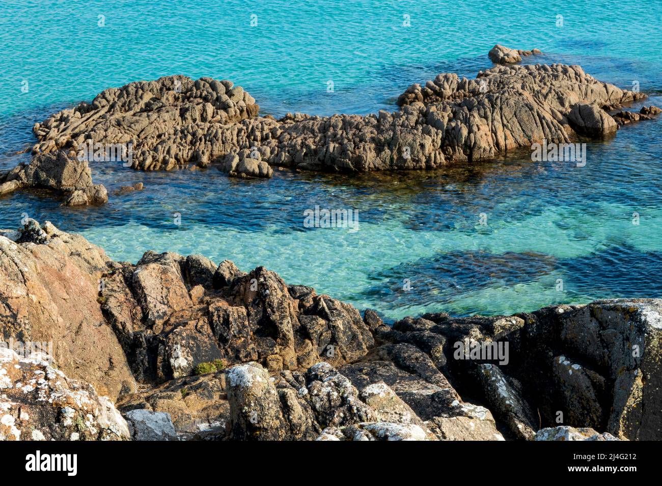 Schöne Aussicht auf Gurteen Seaside, Roundstone, Connemara, Co. Galway, Irland Stockfoto