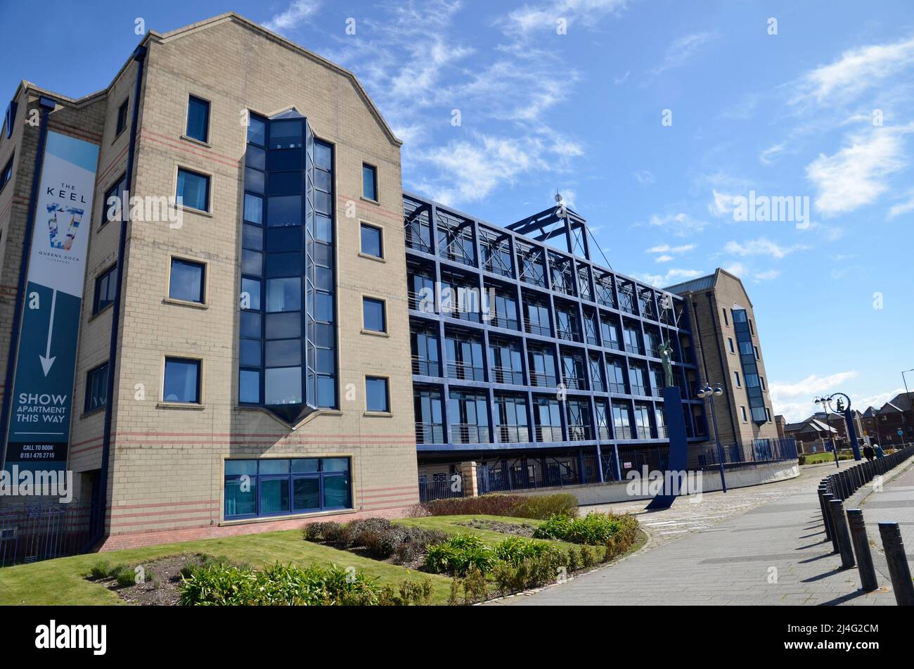 Die Keel Wohnsiedlung am Queens Dock in den docklands von Liverpool Stockfoto