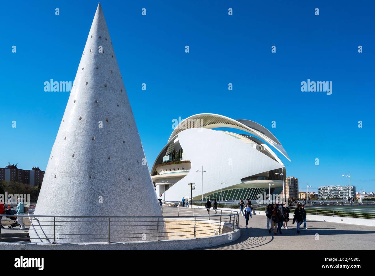 Spanien, Valencia, Ciudad de las Artes y las Ciencias (Stadt der Künste und Wissenschaften), Palau de les Arts Stockfoto