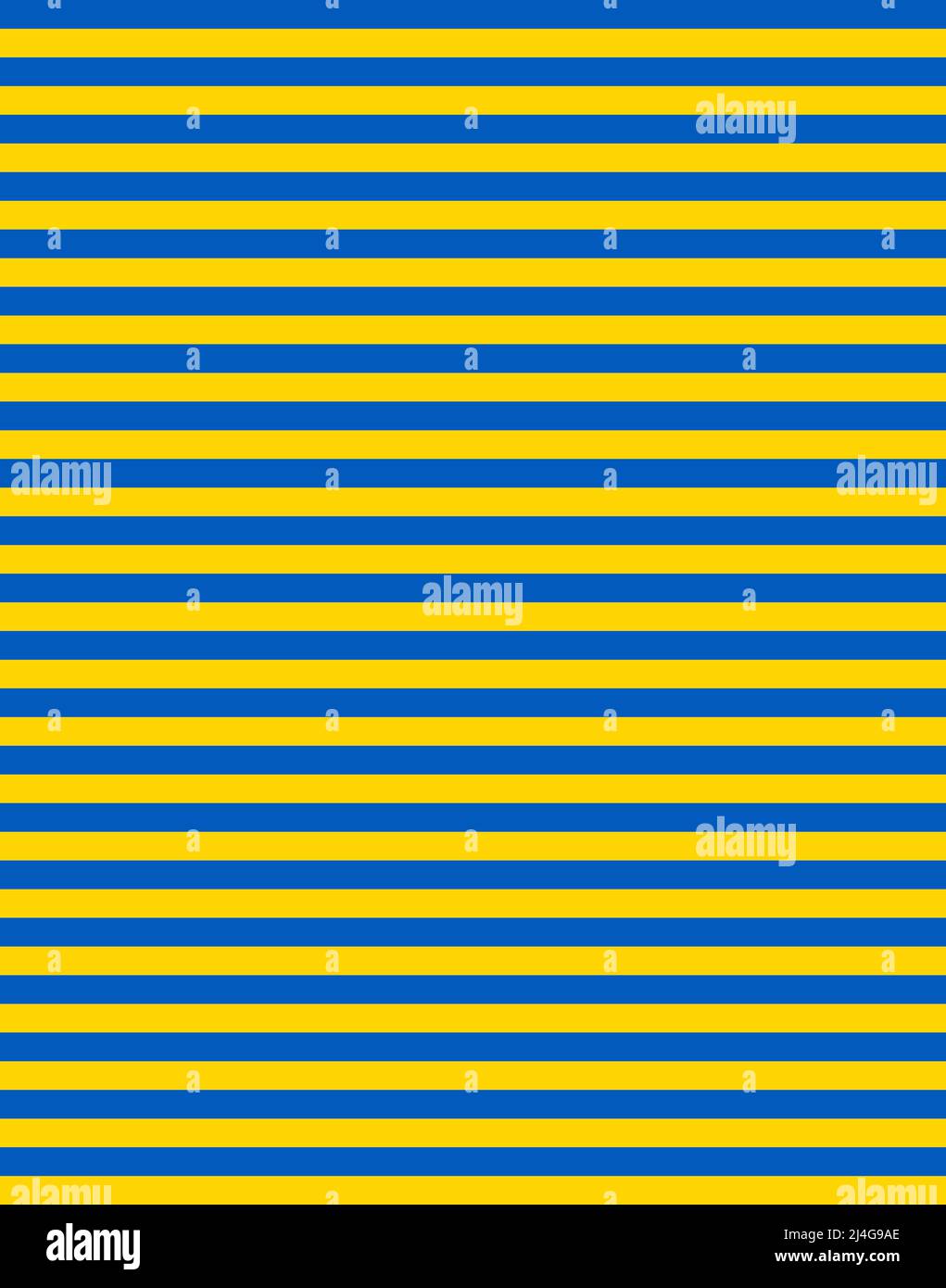 Stand mit Ukraine: Nahtloses Muster aus horizontalen ukrainischen Flaggenstreifen Stockfoto