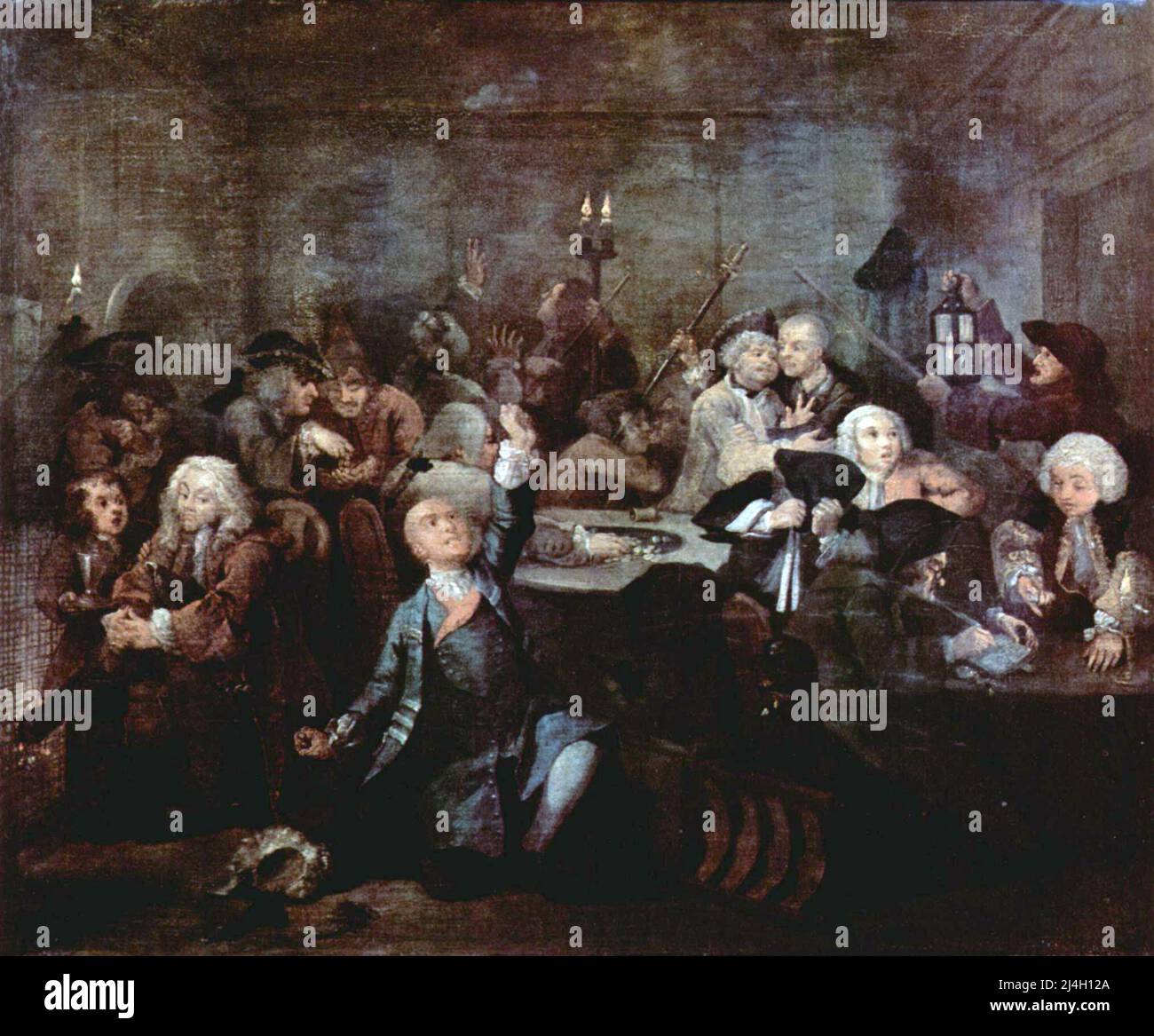 The Gaming House, Gemälde von William Hogarth Stockfoto