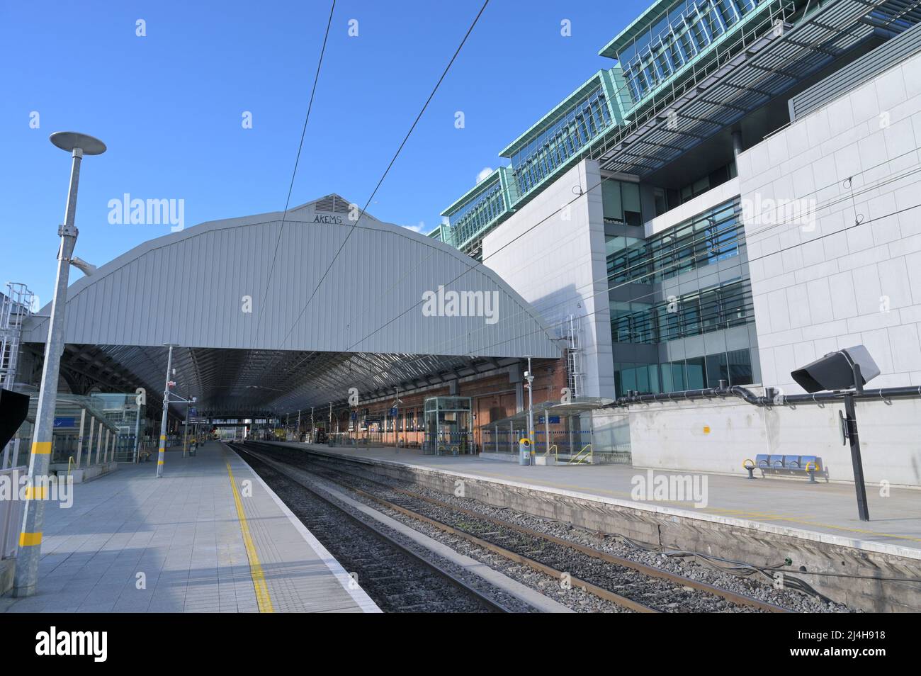 Pearse Railway Station, Dublin, Irland - früher bekannt als Westland Row Railway Station. Die erste Pendlerstrecke der Welt. Stockfoto