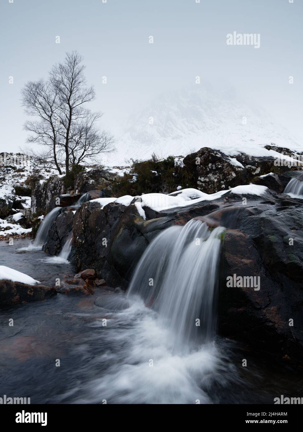 Winter in Glencoe Stockfoto