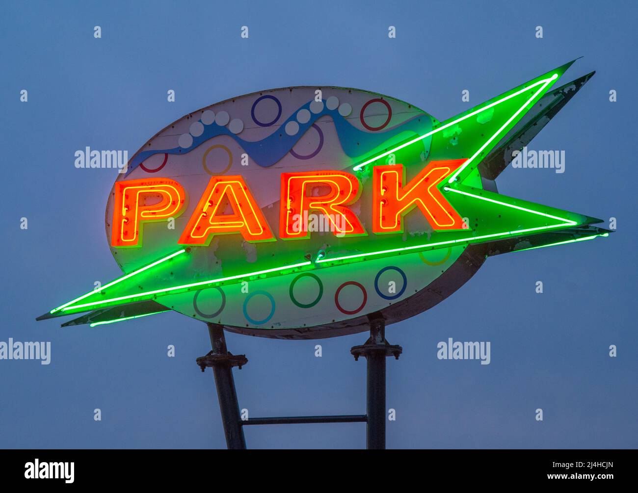 Wildwood, New Jersey Neonschild Stockfoto