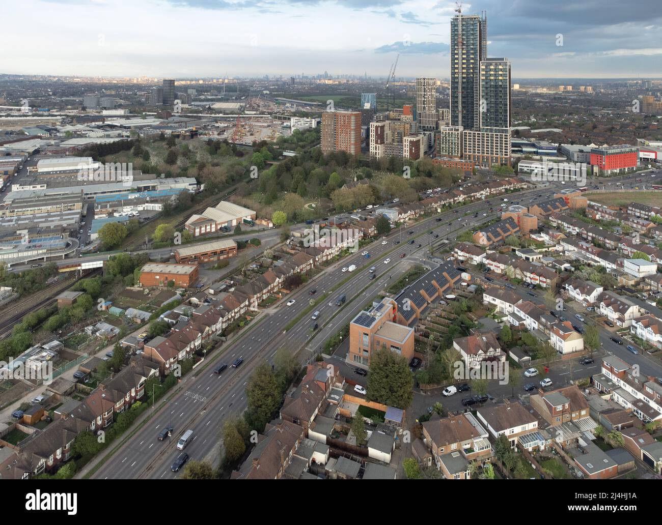 North Acton und westway A40, ealing, london, england Stockfoto