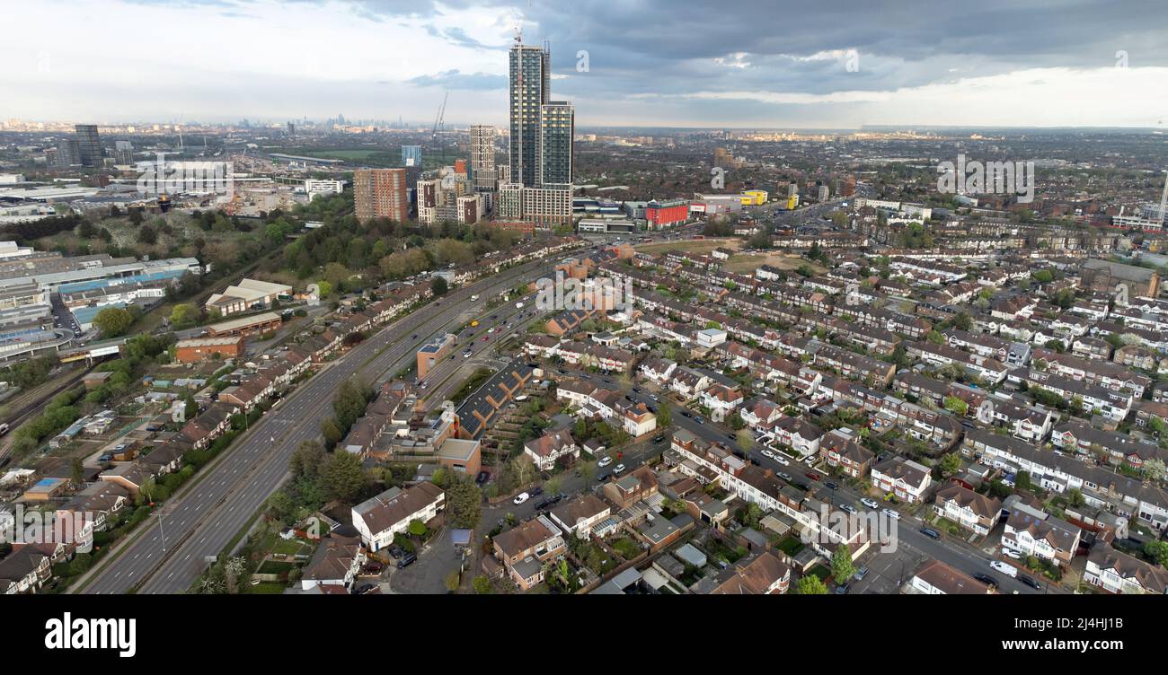 North Acton und westway A40, ealing, london, england Stockfoto