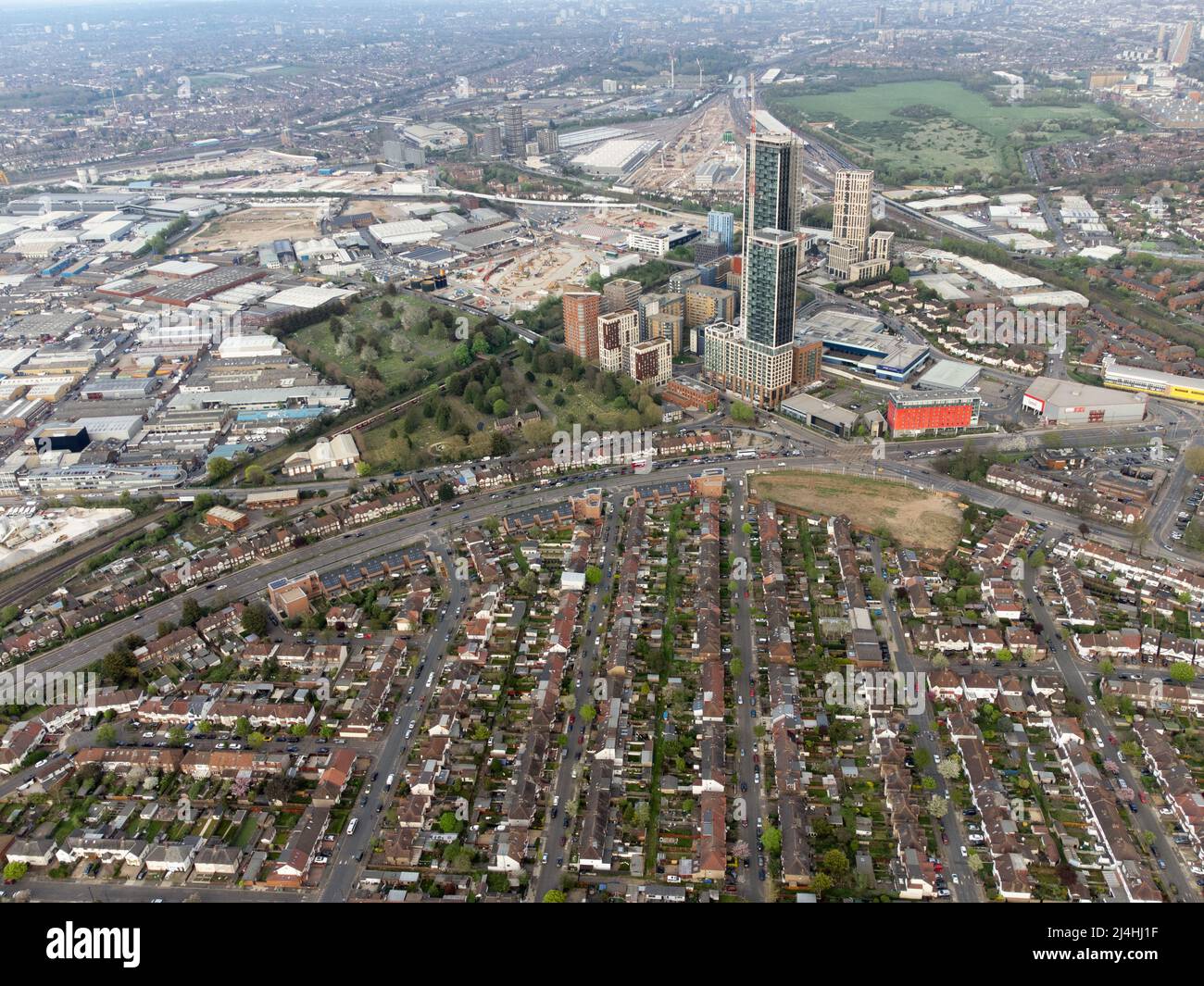 North Acton und westway A40, ealing, london, england Stockfoto