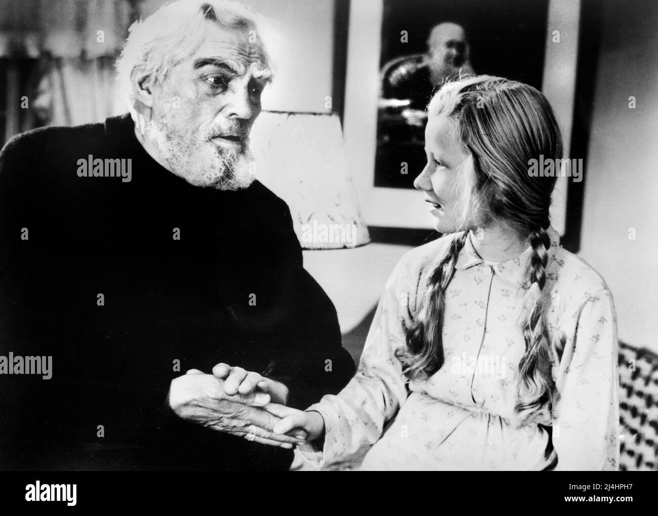 Henrik Malberg, Ann Elisabeth Groth, am Set des dänischen Films 'Ordet', Palladium Film, 1955 Stockfoto